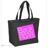 Back & Body Hurts Pink Logo Tote Bag thumb 2