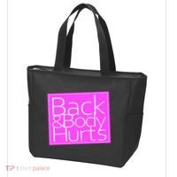 Back & Body Hurts Pink Logo Tote Bag thumb 3