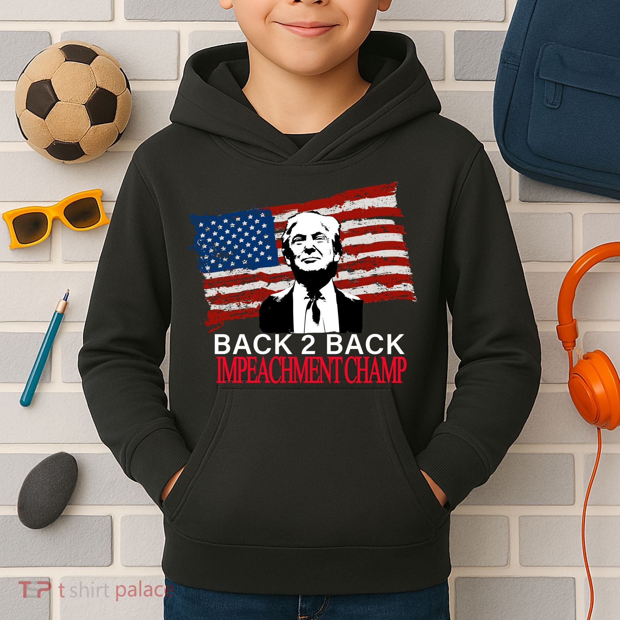 Back 2 Back Impeachment Champ Kids Hoodie