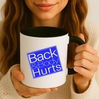 Back and Body Hurts Blue Logo Coffee Mug thumb 3