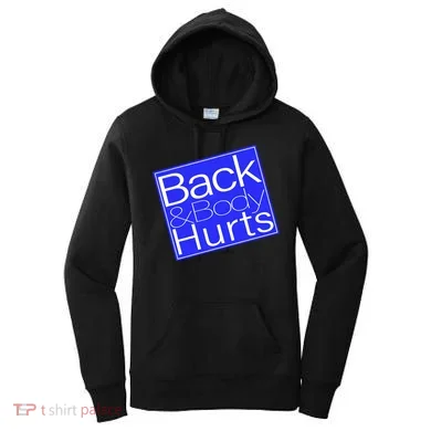 Back and Body Hurts Blue Logo Women's Hoodie
