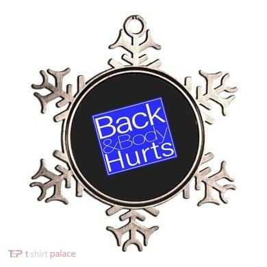 Back and Body Hurts Blue Logo Ornament