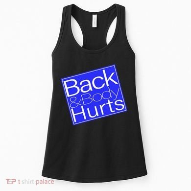 Back and Body Hurts Blue Logo Women's Tank Top