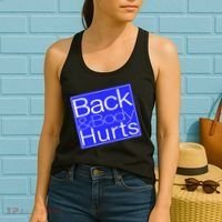 Back and Body Hurts Blue Logo Women's Tank Top thumb 2