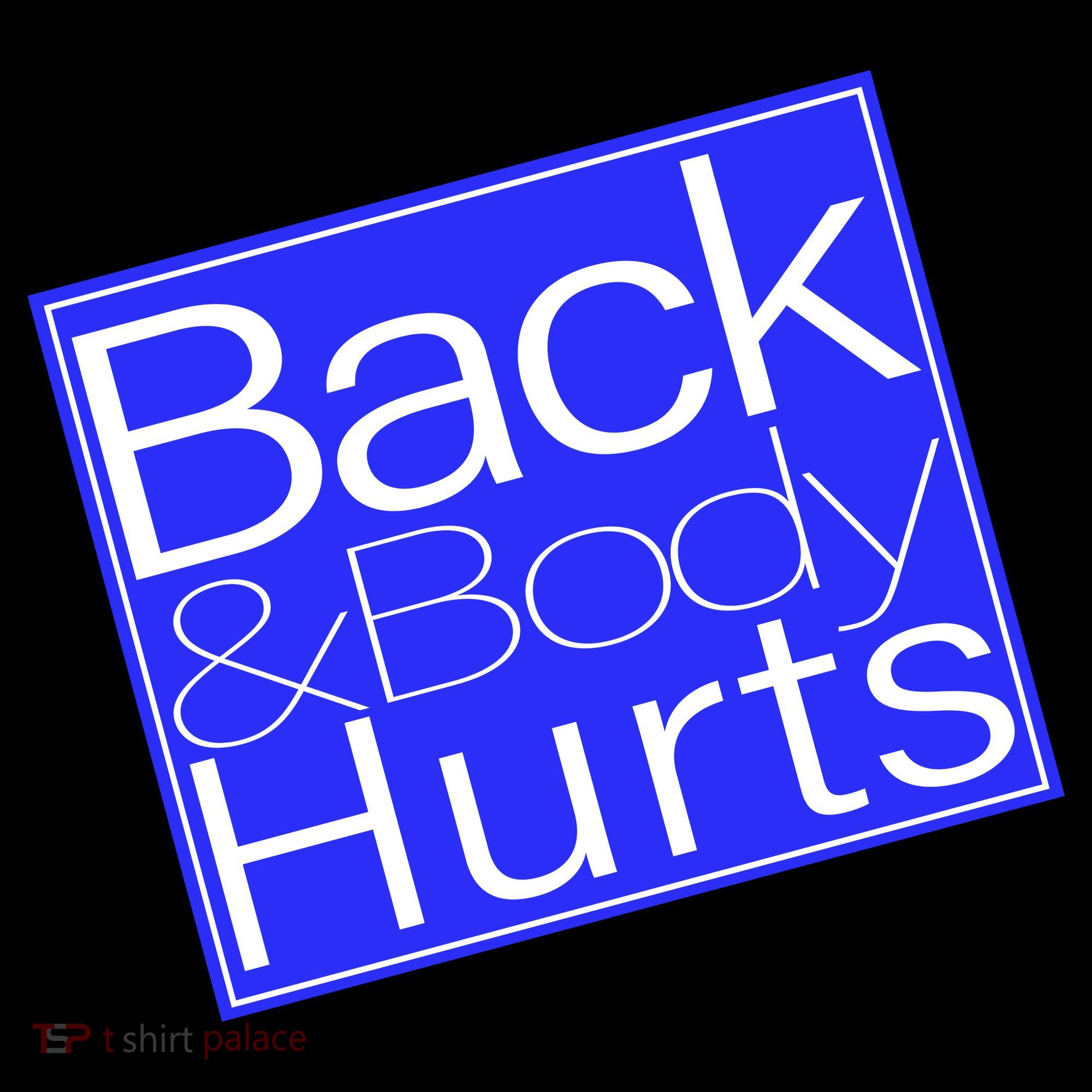 Back and Body Hurts Blue Logo Women's Tank Top