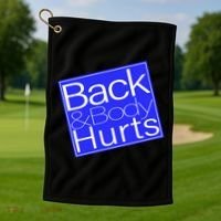 Back and Body Hurts Blue Logo Golf Towel thumb 1