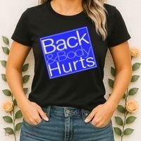Back and Body Hurts Blue Logo Women's T-Shirt thumb 2