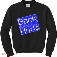 Back and Body Hurts Blue Logo Kids Sweatshirt thumb 0