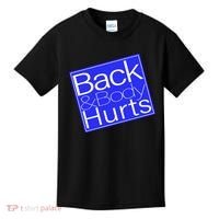 Back and Body Hurts Blue Logo Kids T-Shirt thumb 0