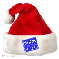 Back and Body Hurts Blue Logo Santa Hat thumb 0