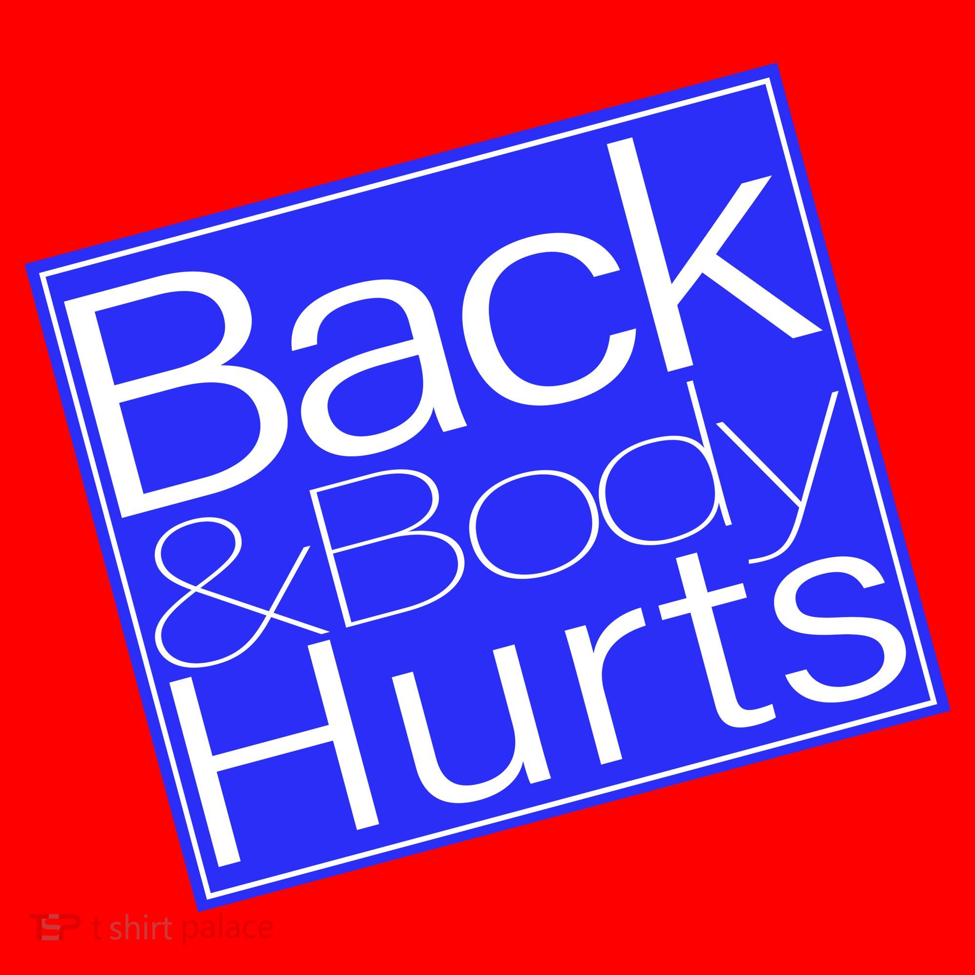 Back and Body Hurts Blue Logo Santa Hat