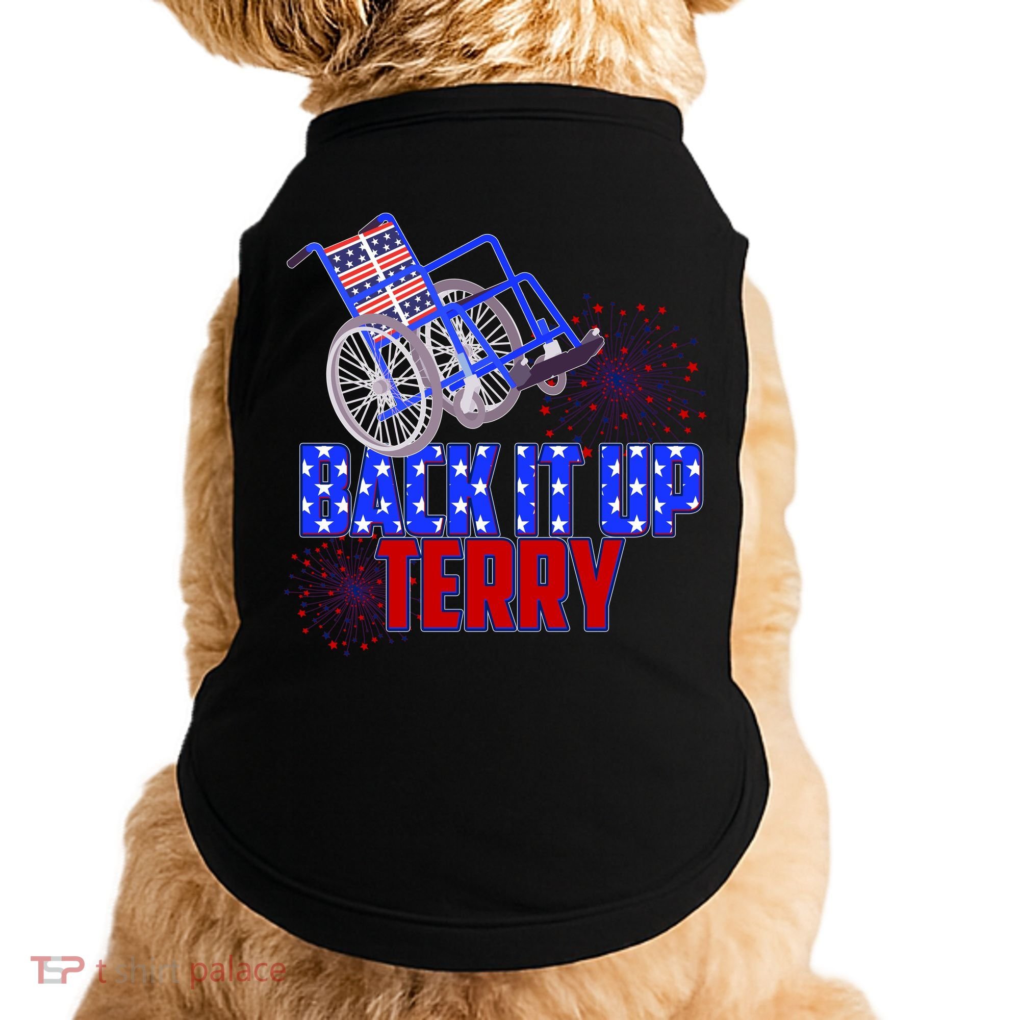 Back It Up Terry Fourth of July Fireworks Doggie Tank