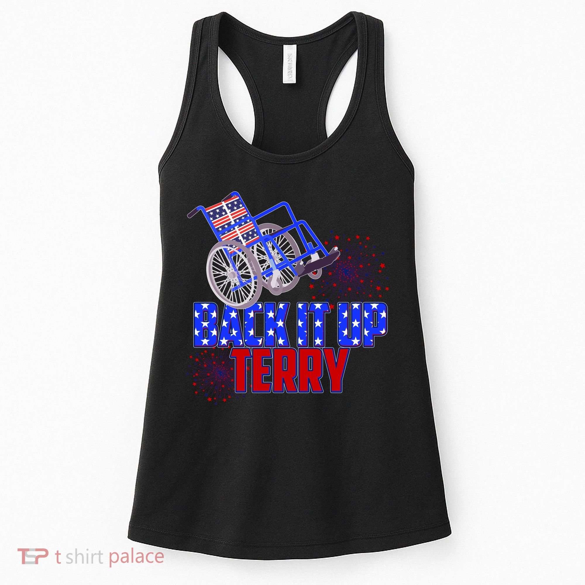 Back It Up Terry Fourth of July Fireworks Women's Tank Top