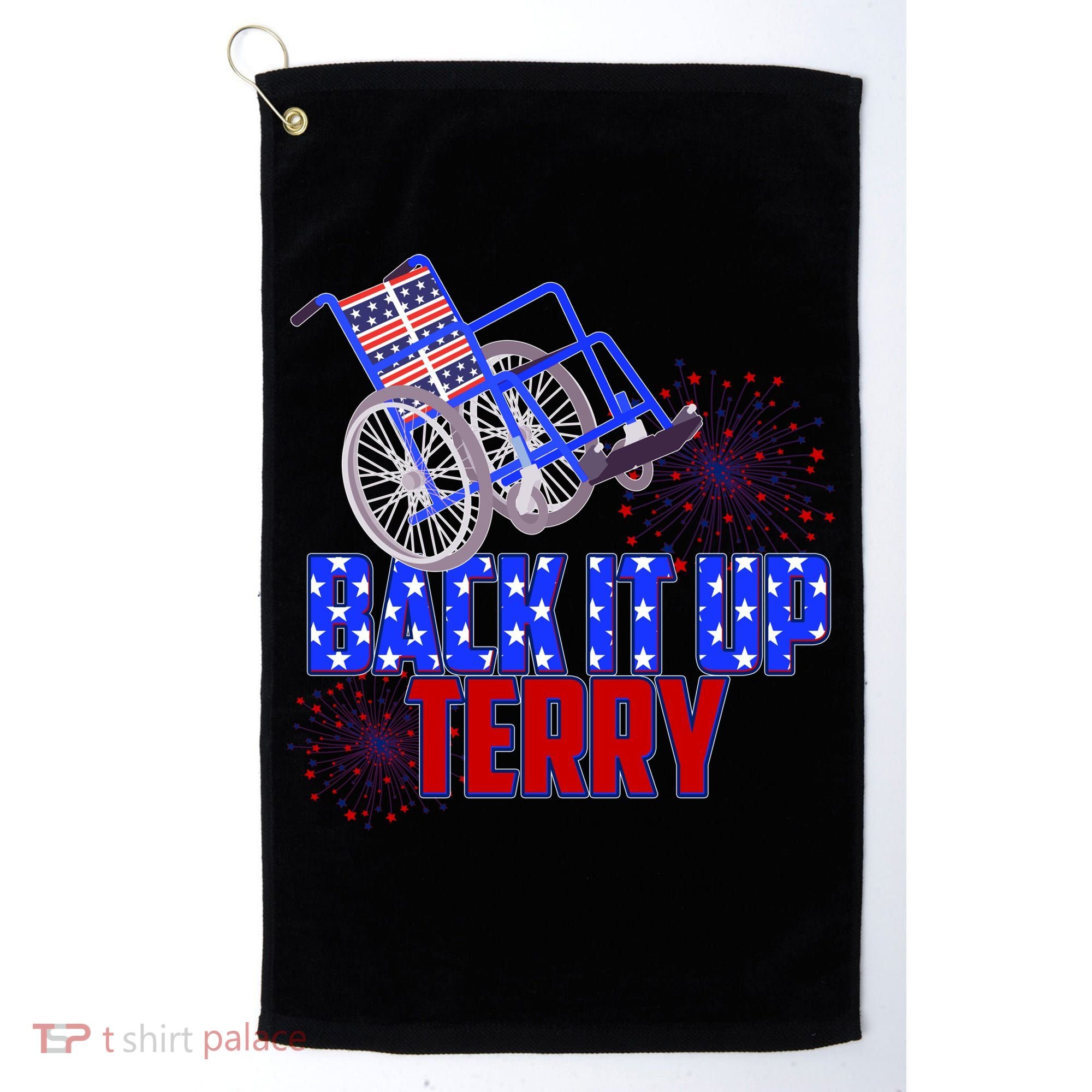 Back It Up Terry Fourth of July Fireworks Golf Towel
