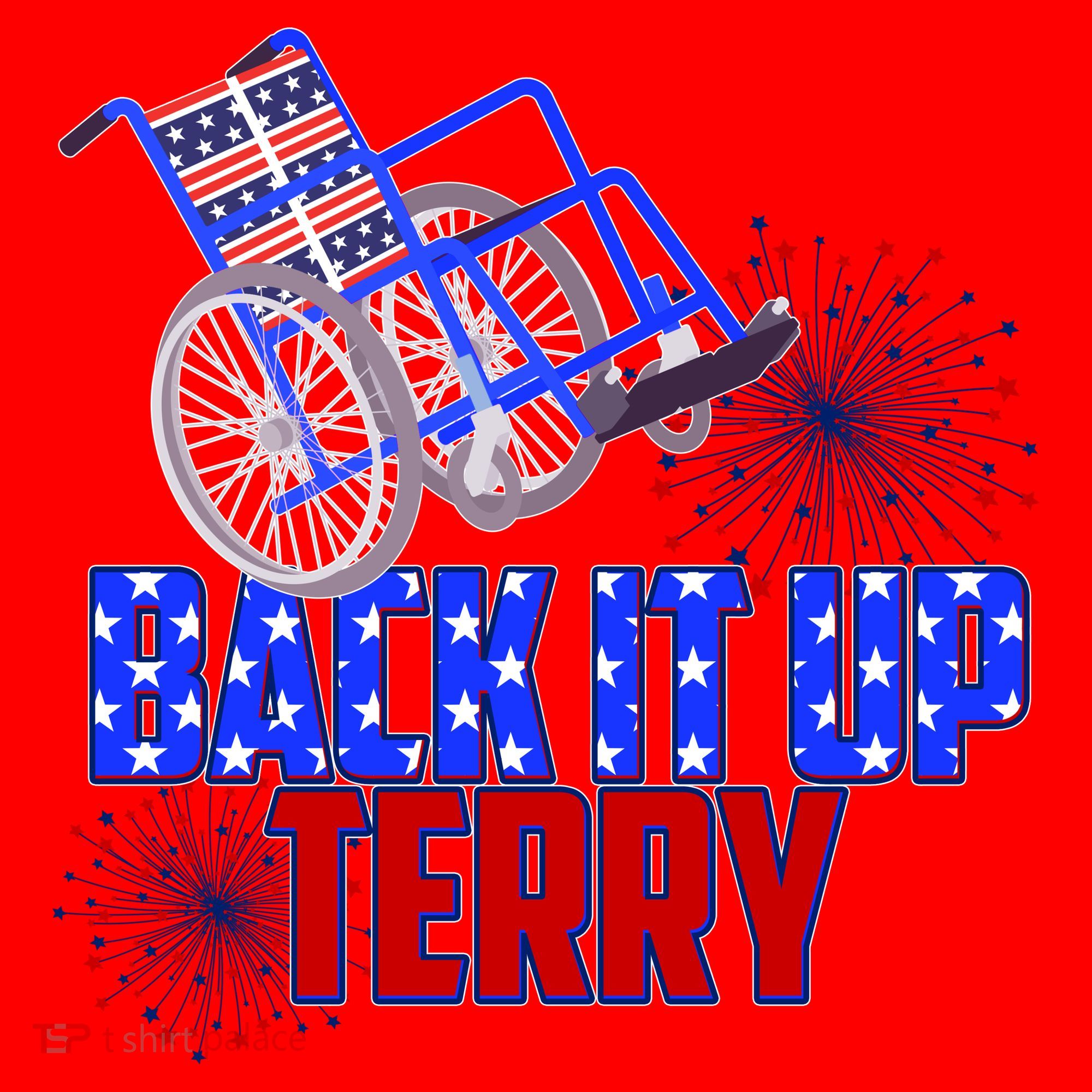Back It Up Terry Fourth of July Fireworks Santa Hat