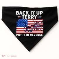 Back It Up Terry Put It In Reverse Funny Fireworks USA-Made Doggie Bandana thumb 0