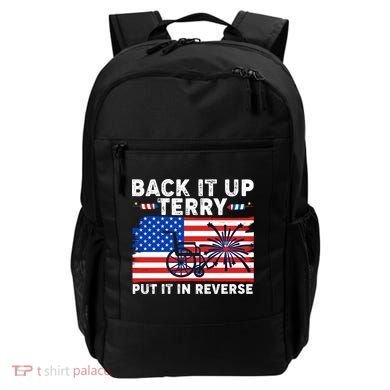 Back It Up Terry Put It In Reverse Funny Fireworks Backpack