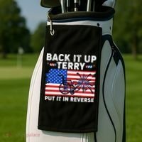 Back It Up Terry Put It In Reverse Funny Fireworks Golf Towel thumb 2