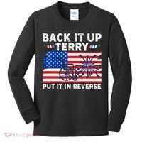 Back It Up Terry Put It In Reverse Funny Fireworks Kids Long Sleeve Shirt thumb 0