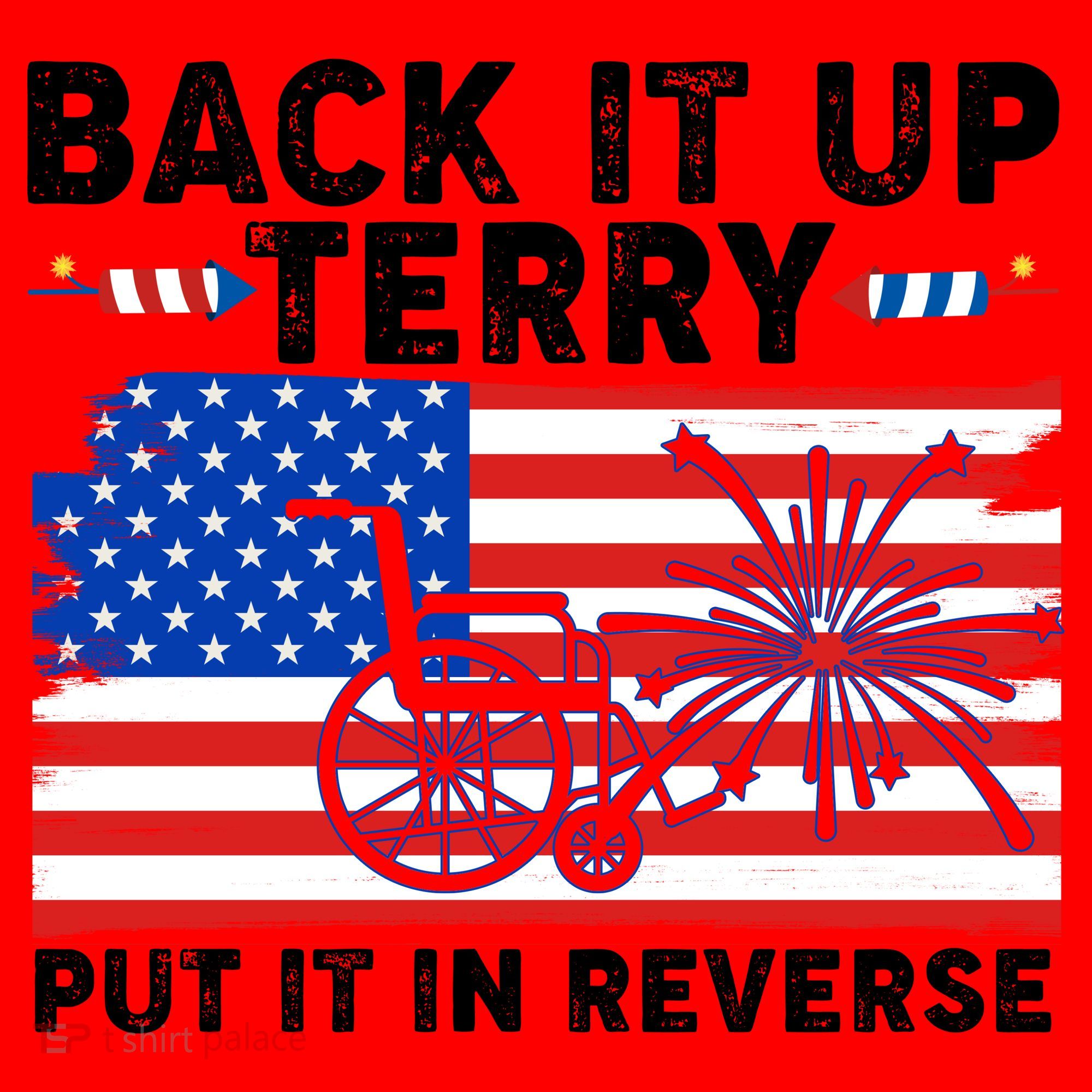 Back It Up Terry Put It In Reverse Funny Fireworks Santa Hat
