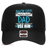 Back Off I Have a Crazy Dad Blue Imprint Hat thumb 0