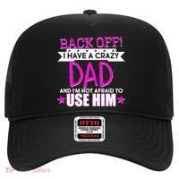 Back Off I Have a Crazy Dad Pink Imprint Hat thumb 0