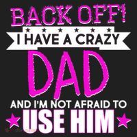 Back Off I Have a Crazy Dad Pink Imprint Hat thumb 2
