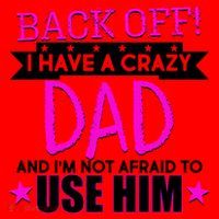 Back Off I Have a Crazy Dad Pink Imprint Santa Hat thumb 1