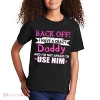 Back Off I Have A Crazy Daddy For Girls Kids T-Shirt thumb 2