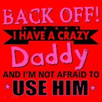 Back Off I Have A Crazy Daddy For Girls Santa Hat thumb 1