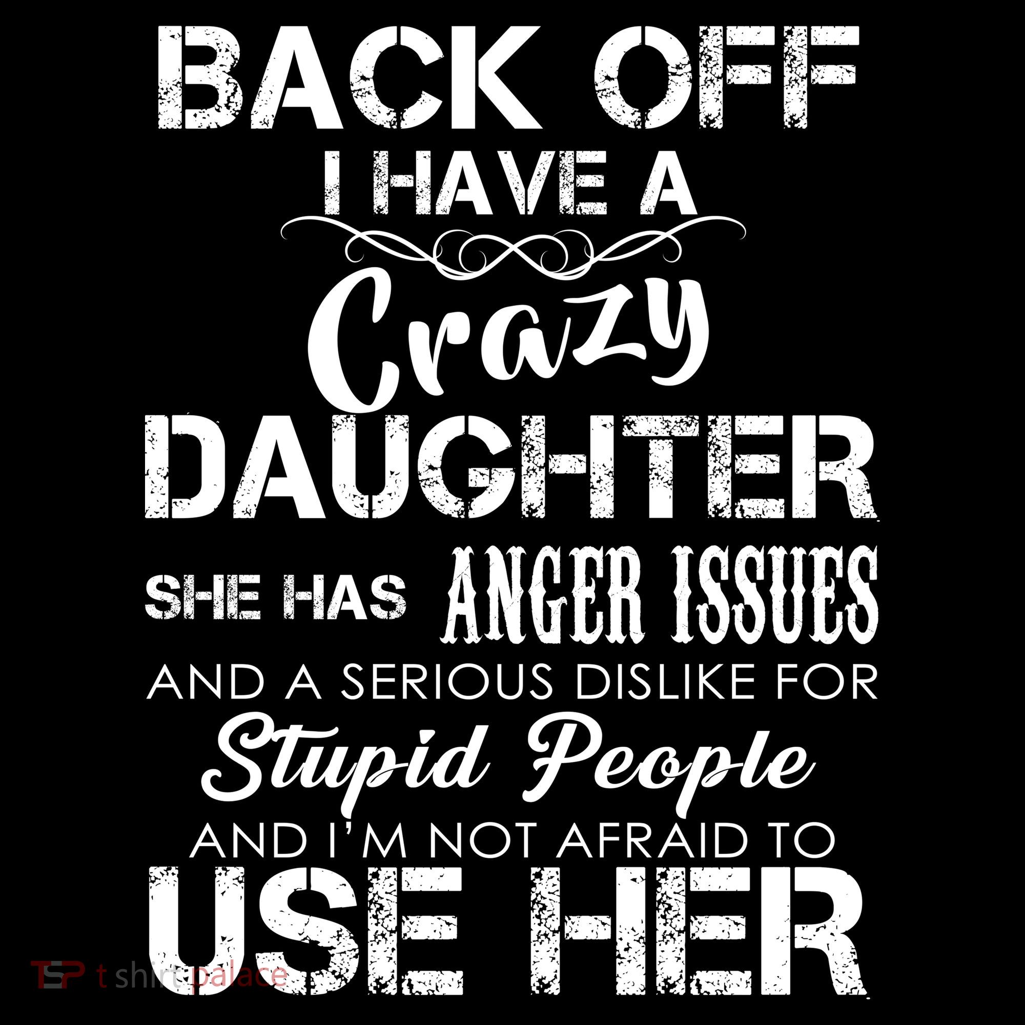 Back off I Have A Crazy Daughter USA-Made Doggie Bandana