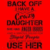 Back off I Have A Crazy Daughter Santa Hat thumb 1