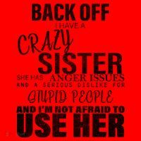 Back Off I Have A Crazy Sister Funny Santa Hat thumb 1