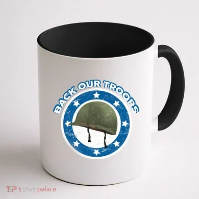 Back Our Troops Coffee Mug back