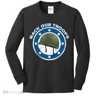 Back Our Troops Kids Long Sleeve Shirt