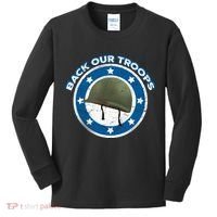 Back Our Troops Kids Long Sleeve Shirt thumb 0