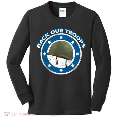 Back Our Troops Kids Long Sleeve Shirt