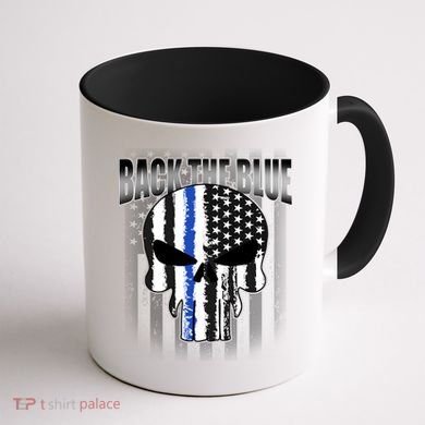 Back The Blue Coffee Mug back