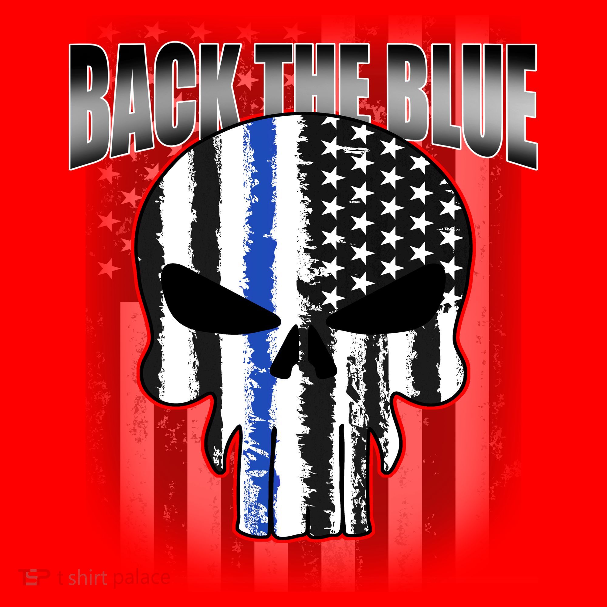 Back The Blue Santa Hat