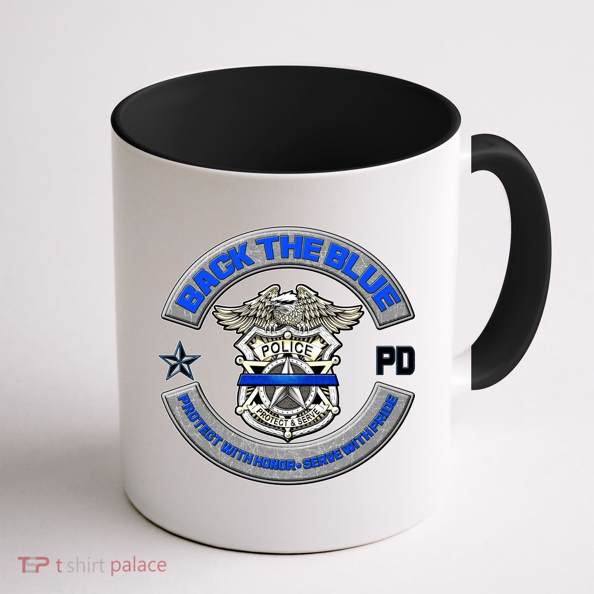 Back The Blue Police Protect And Serve Coffee Mug