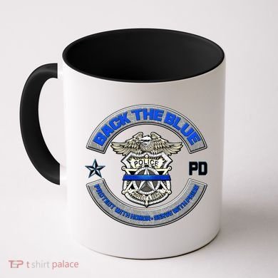 Back The Blue Police Protect And Serve Coffee Mug