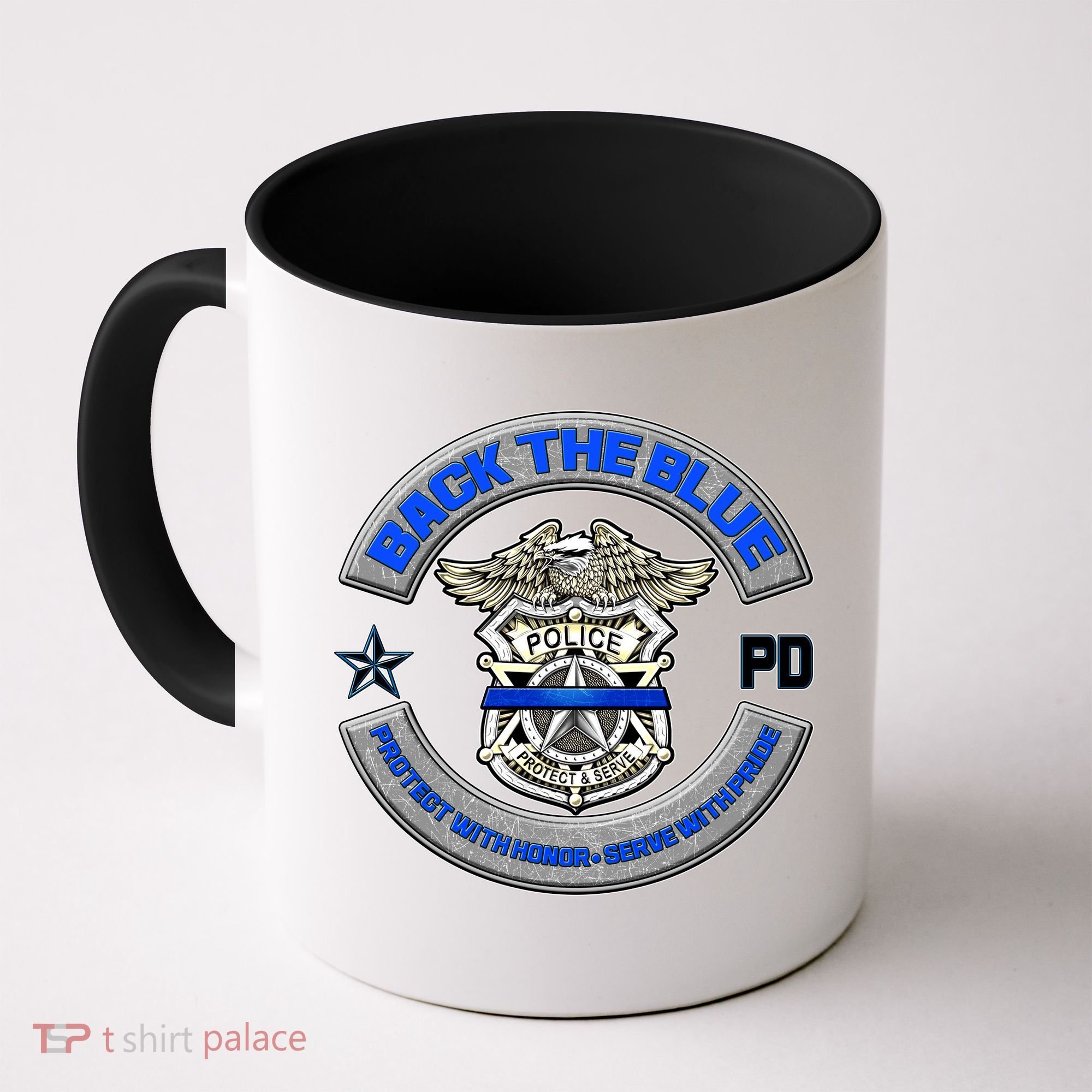 Back The Blue Police Protect And Serve Coffee Mug