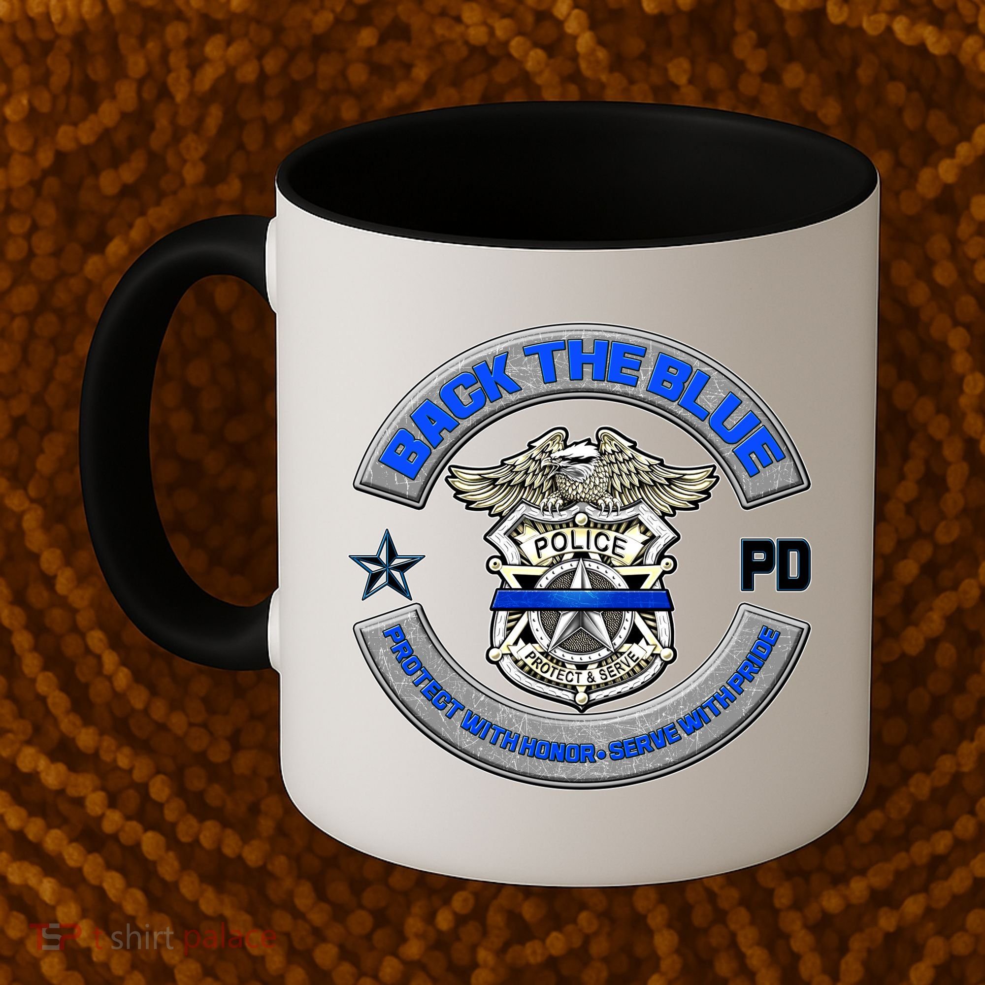 Back The Blue Police Protect And Serve Coffee Mug