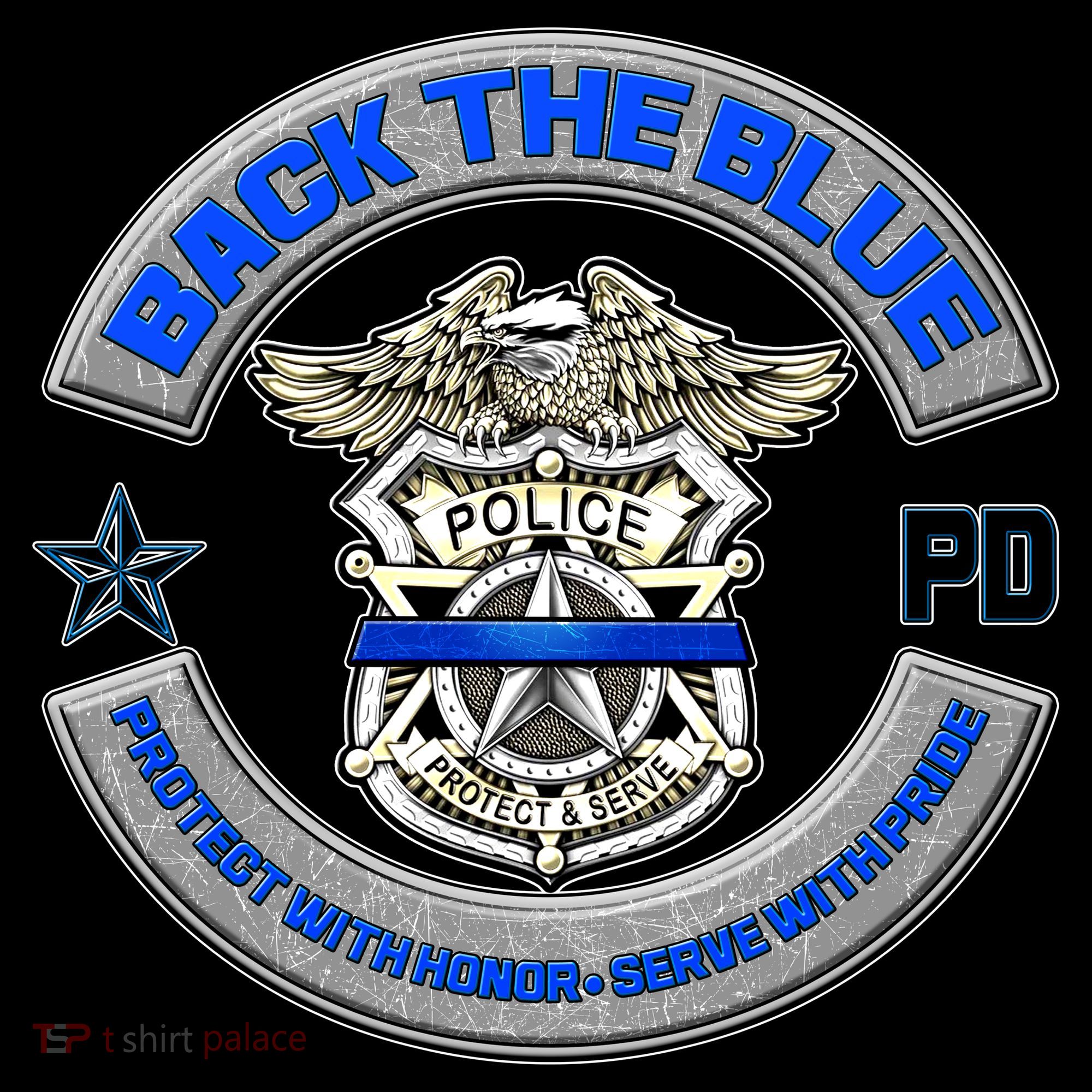 Back The Blue Police Protect And Serve Coffee Mug
