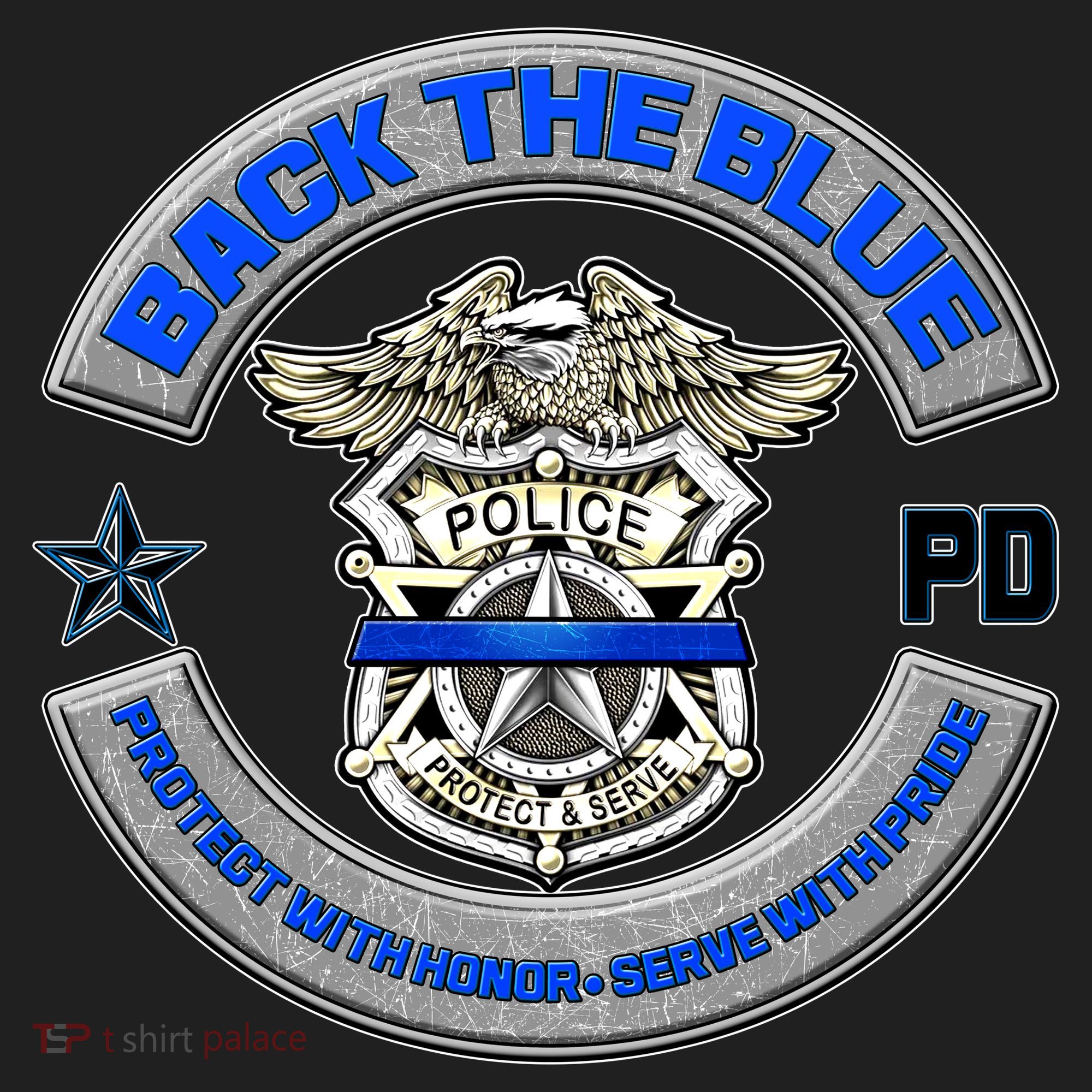 Back The Blue Police Protect And Serve Tumbler