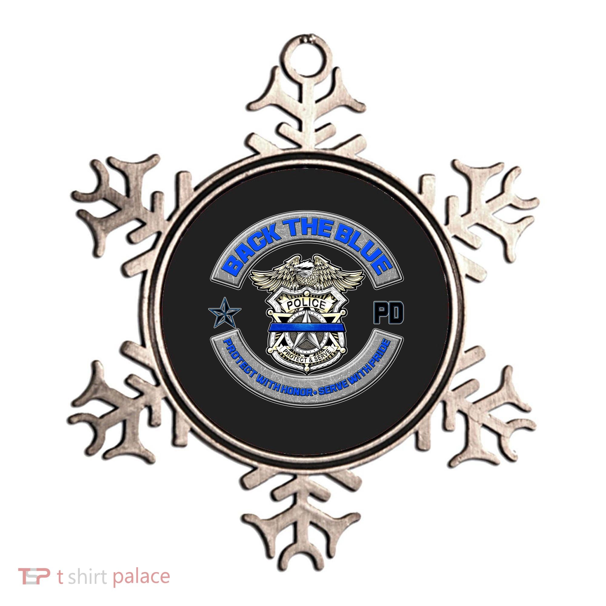 Back The Blue Police Protect And Serve Ornament