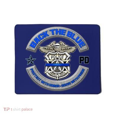 Back The Blue Police Protect And Serve Mousepad