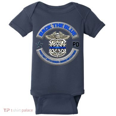 Back The Blue Police Protect And Serve Baby Bodysuit