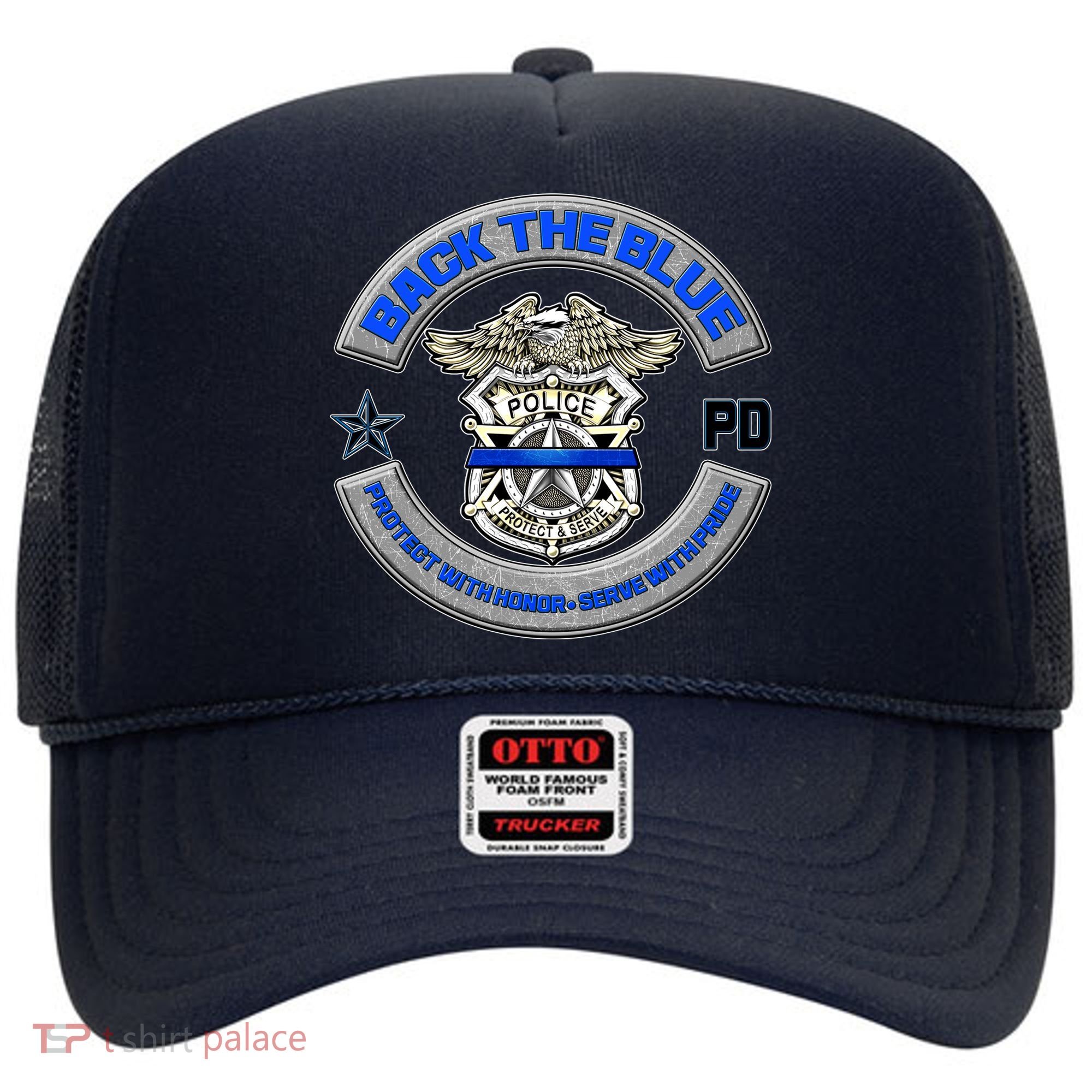 Back The Blue Police Protect And Serve Hat