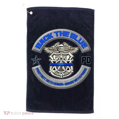 Back The Blue Police Protect And Serve Golf Towel